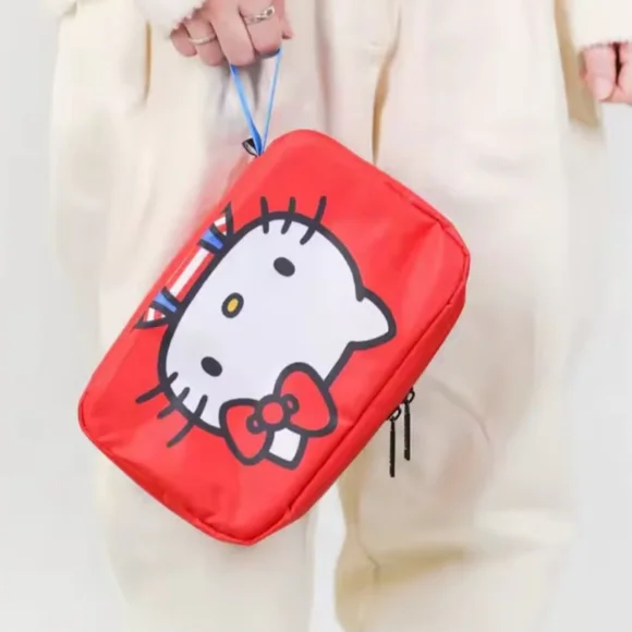 Hello Kitty Bags Cute Red Packing Cube Travel Bag Toiletry Bag - Picture 7 of 11